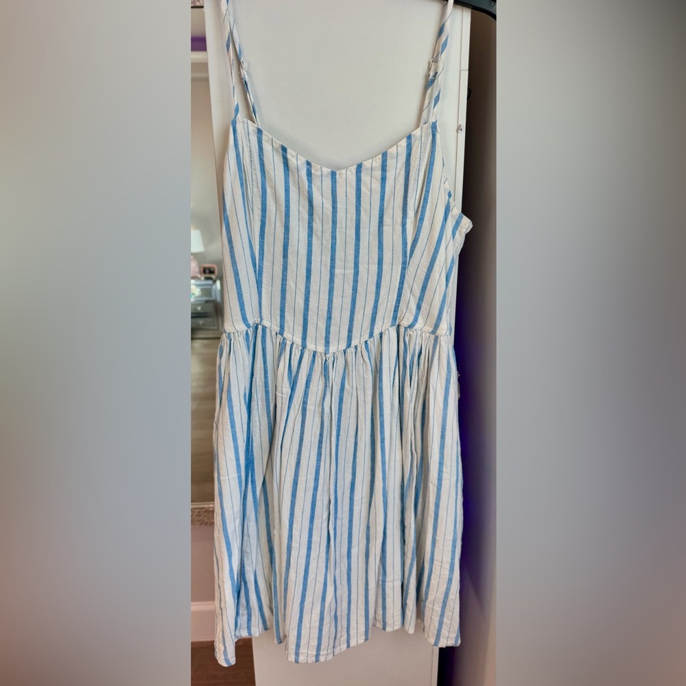 Aerie Women’s Dress with Blue and White Stripes